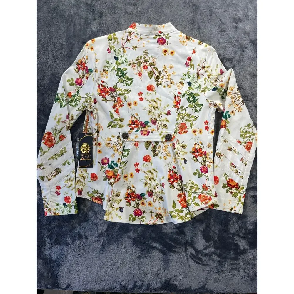 NWT Disney Alice Through Looking Glass Floral Peplum Jacket Women S